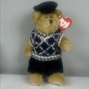 Vintage Ty Beanie Baby Mulligan Bear golf golfing 1993 with tag